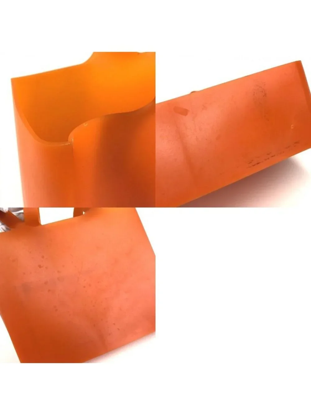 Chanel Tote Bag Logo Beach Rubber Orange